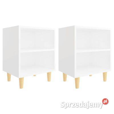 vidaXL 2 szafki nocne z drewnianymi nóżkami Warszawa