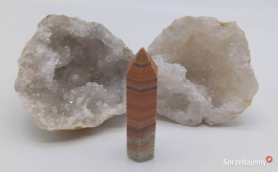 Naturalny jaspis obelisk stożek stojący 71mm Olsztyn