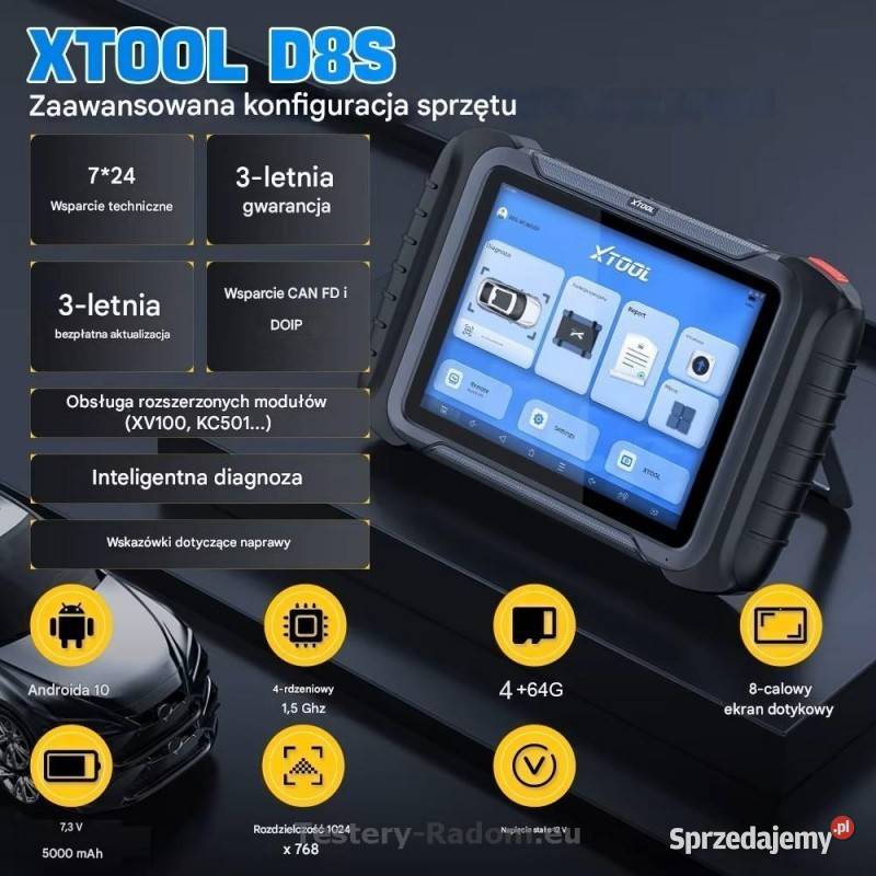 XTOOL D8S ECU Kodowanie Can FD DOIP Funkcje mazowieckie Radom sprzedam