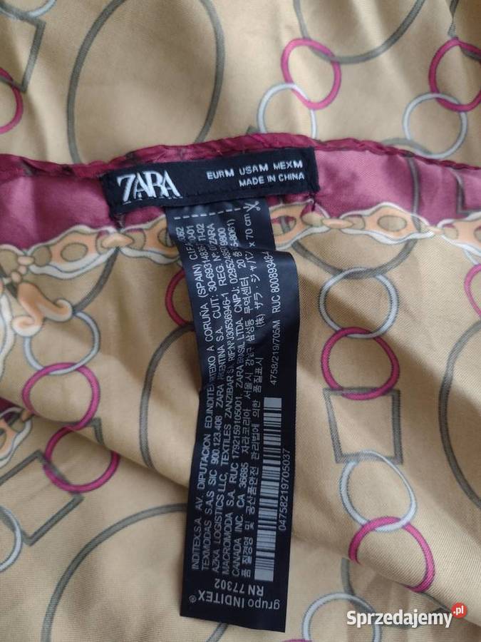 ZARA Ekskluzywna apaszka biznesowa z Madrytu małopolskie Kraków