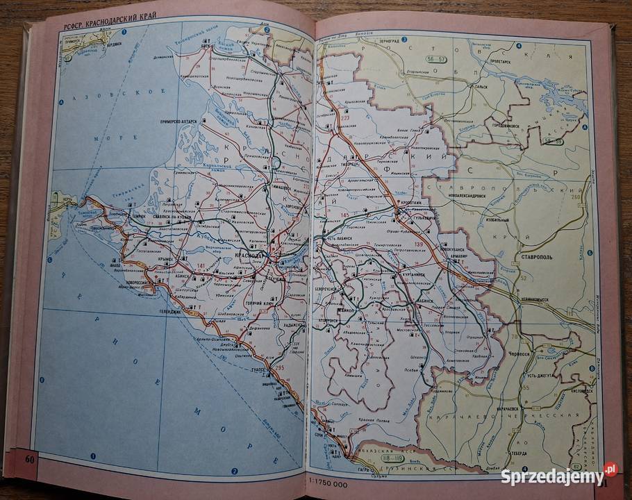 Atlas samochodowy dróg CCCP ZSRR 118 000 000 Kraków sprzedam