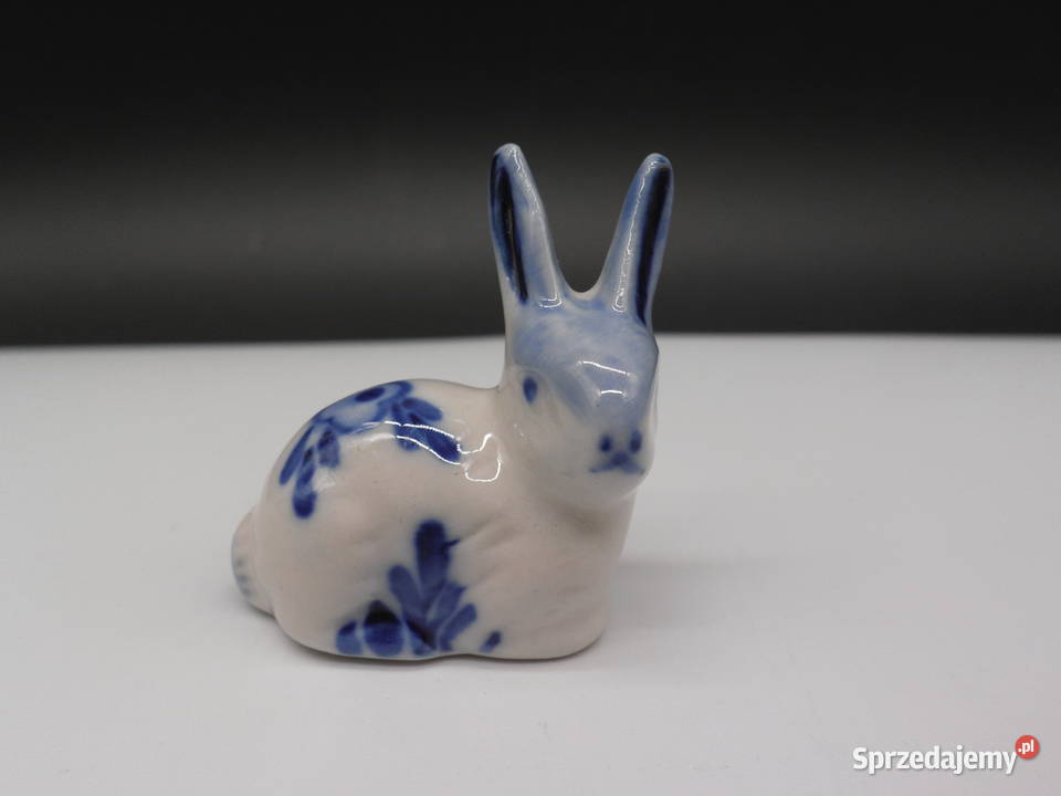 Miniaturowa Porcelanowa Figurka Królik Zajączek wielkopolskie