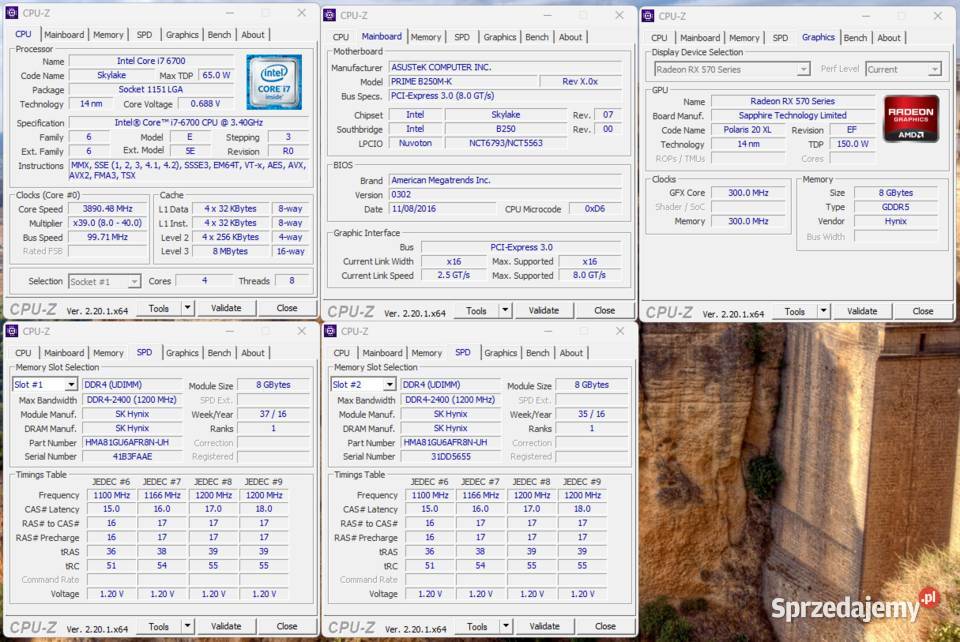 Komputer Gamingowy Intel i7 6700 RX 570 8GB 16GB Żyrardów sprzedam