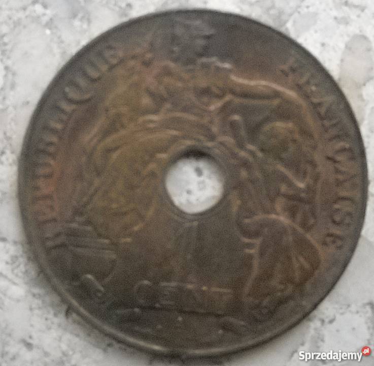 INDOCHINY FRANCUSKIE1 CENT1926 rABRĄZZ OTWOREM Numizmatyka Legionowo