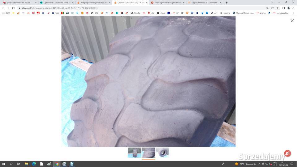 Opona Dunlop 44570 R 20 Sp T9 175 17570 Szprotawa