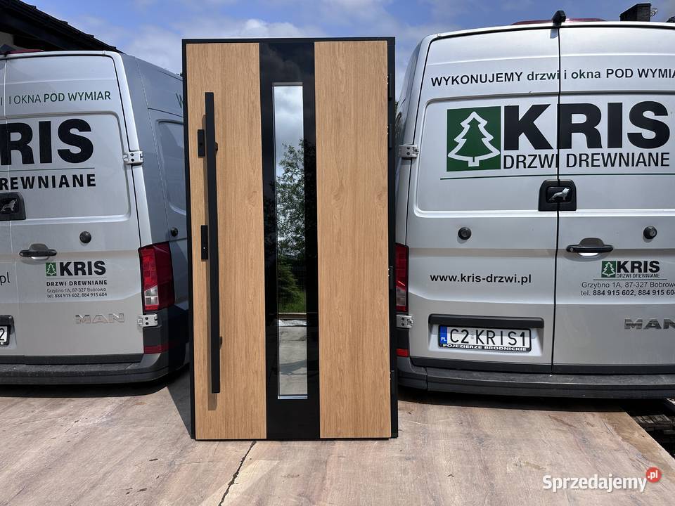 Drzwi zewnętrzne drewniane z antabą na wymiar Gliwice