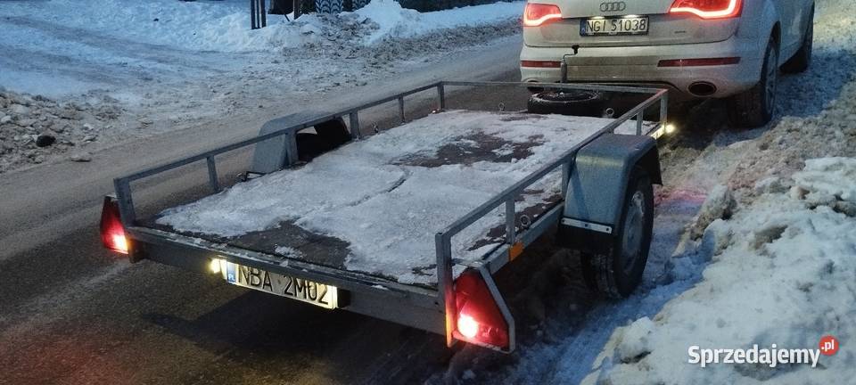 Przyczepka platforma RYDWAN kat B do wynajęcia Miłki wynajem pojazdu