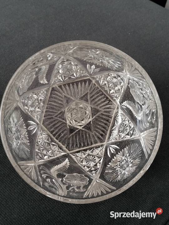 Kryształowa pokrywka na masło ser i cukiernica