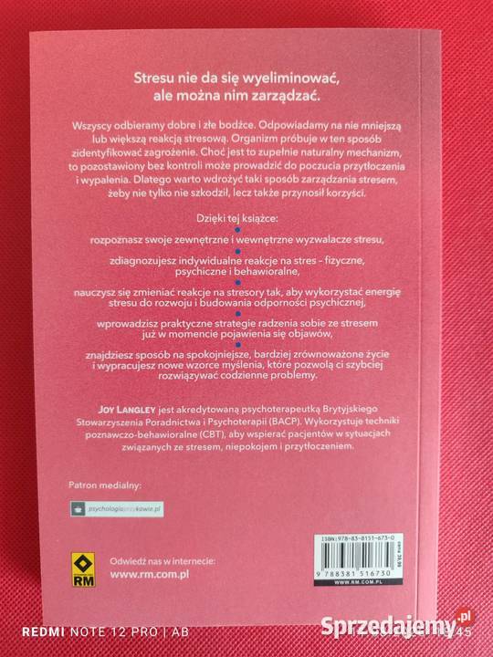 pokonać stres Joy Langley poradnik psychologia Poradniki, albumy i reportaże Katowice sprzedam