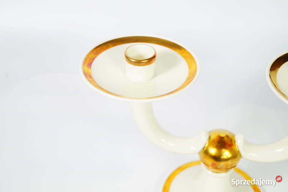 Rosenthal piękny porcelanowy świecznik kremowy Gizałki sprzedam