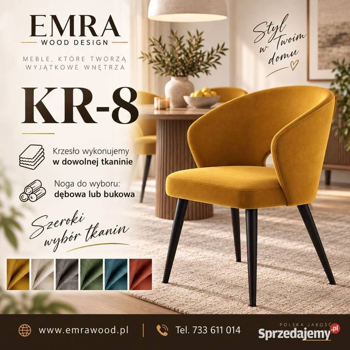 Producent EMRA WOOD Krzesło tapicerowane Model Warszawa