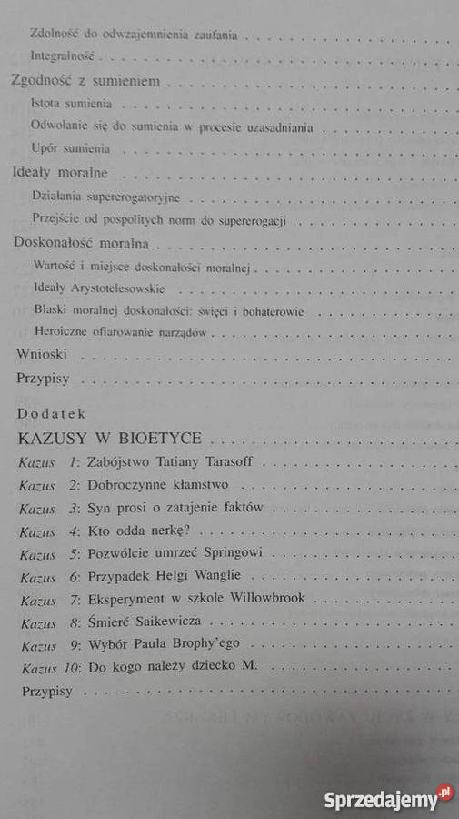 Zasady etyki medycznej Tom LBeauchamp James F Rok wydania 1996 Olsztyn sprzedam