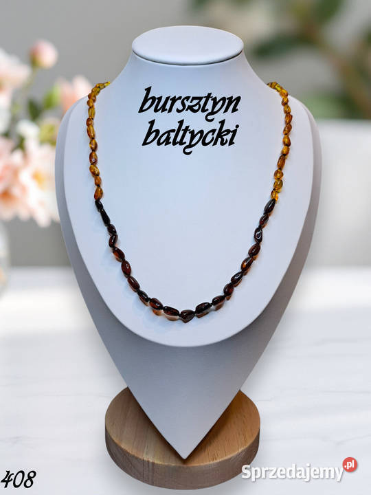 Korale bursztyn bałtycki ryż cieniowany cytryna Warszawa