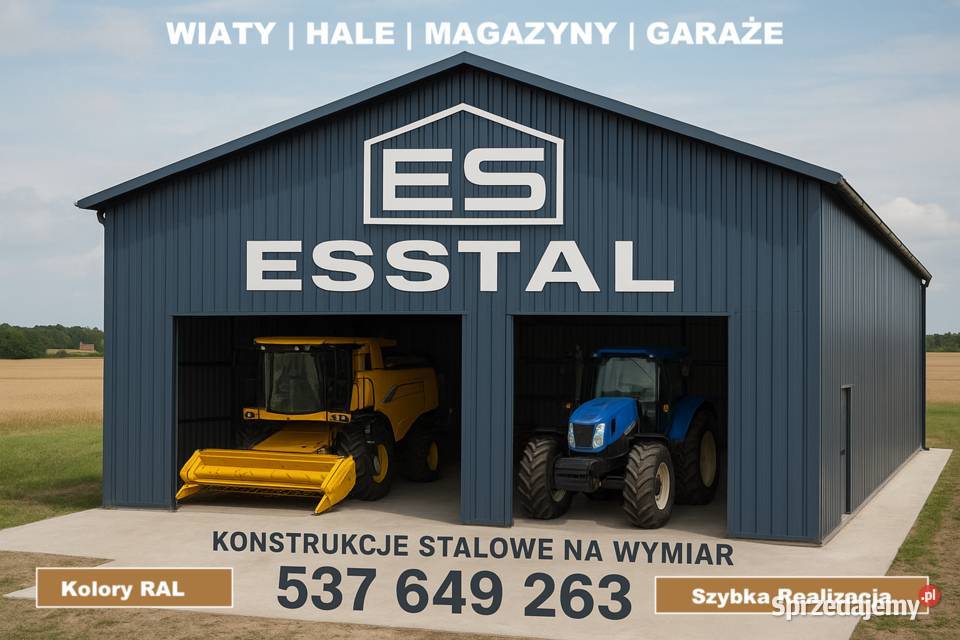 Garaż  OTWARTY bez Bram Wiata Hala Garaże Kościan