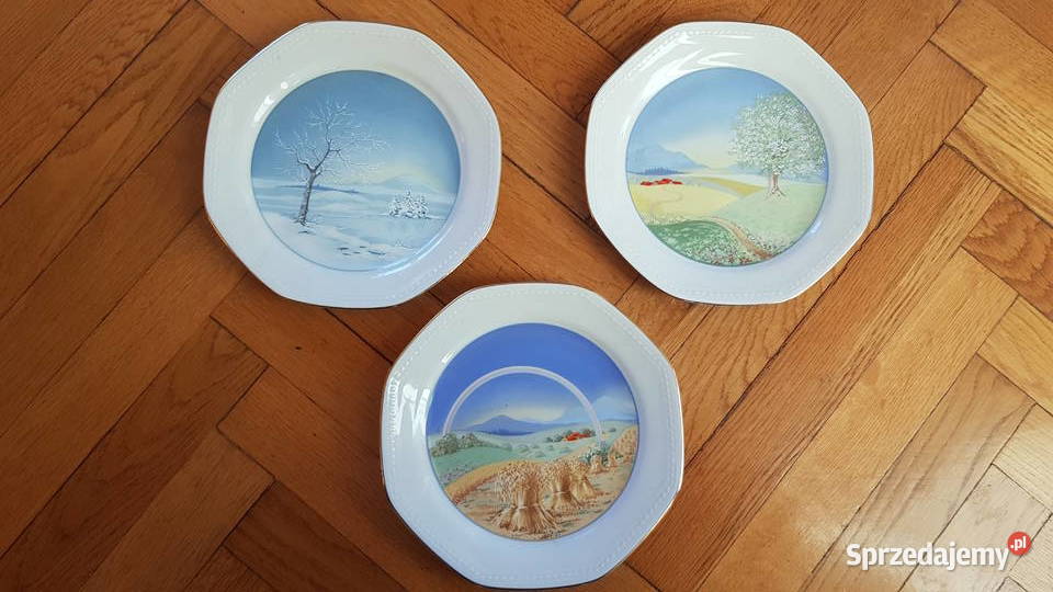 schirnding  porcelanowe talerzyki pory roku Porcelana i szkło Myszków