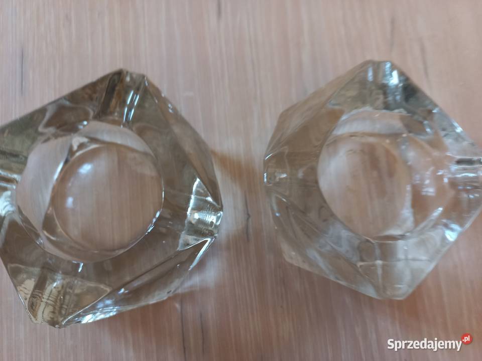 Art Deco 2 kryształowe popielnice Piastów