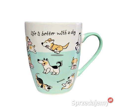 miętowy kubek z porcelany psy kubek pies kubek Kubki Olsztyn