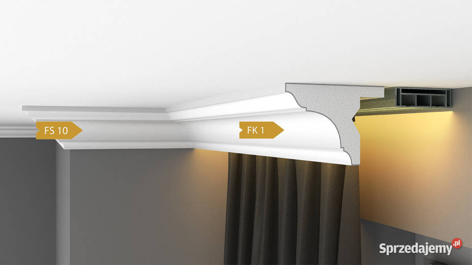 Maskownica karnisza sztukateria led FK1 Warszawa