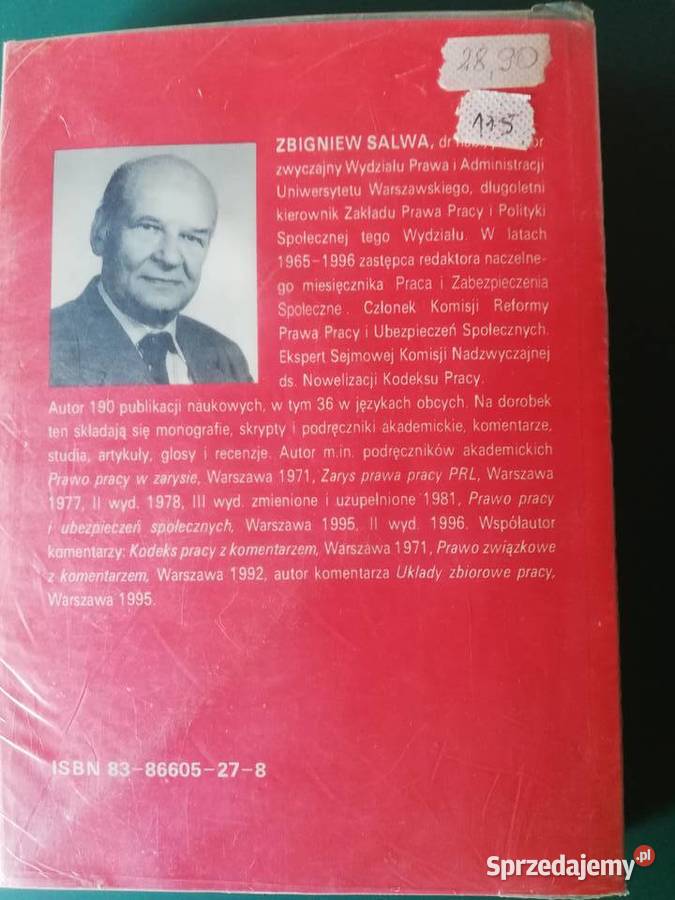 Kodeks pracy komentarz Zbigniew Salwa 3x sprzedam