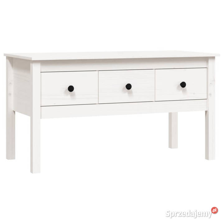Stolik kawowy biały 102x49x55 lite drewno mazowieckie sprzedam