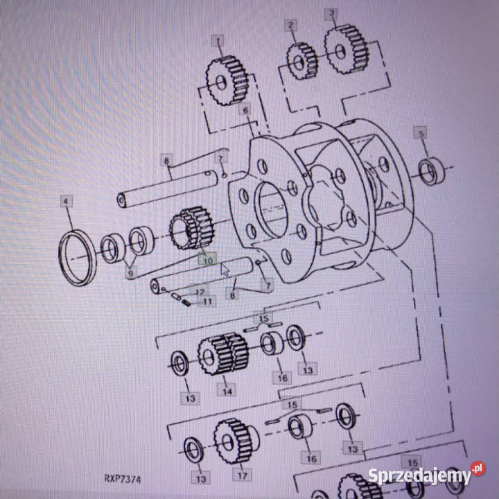 John Deere AR100701wałek zębatyJohn Deere Jastrzębniki