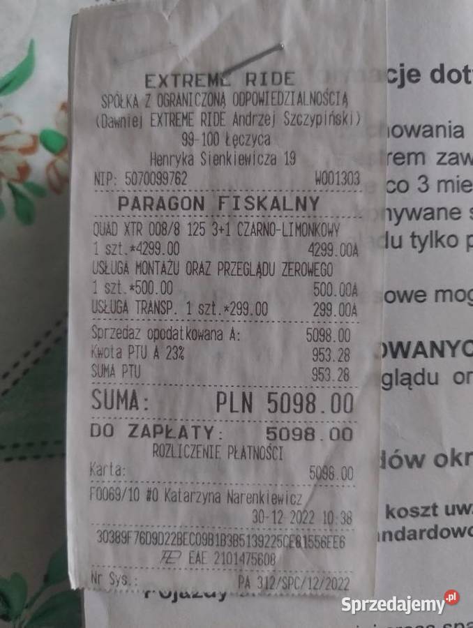 Quad ATV XTR 150 cc Pozostałe Truskolasy