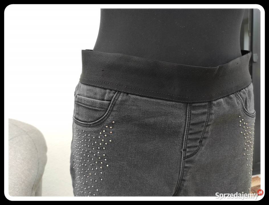 Spodnie tregginsy na gumce 40 L 42 XL jeansy Płock