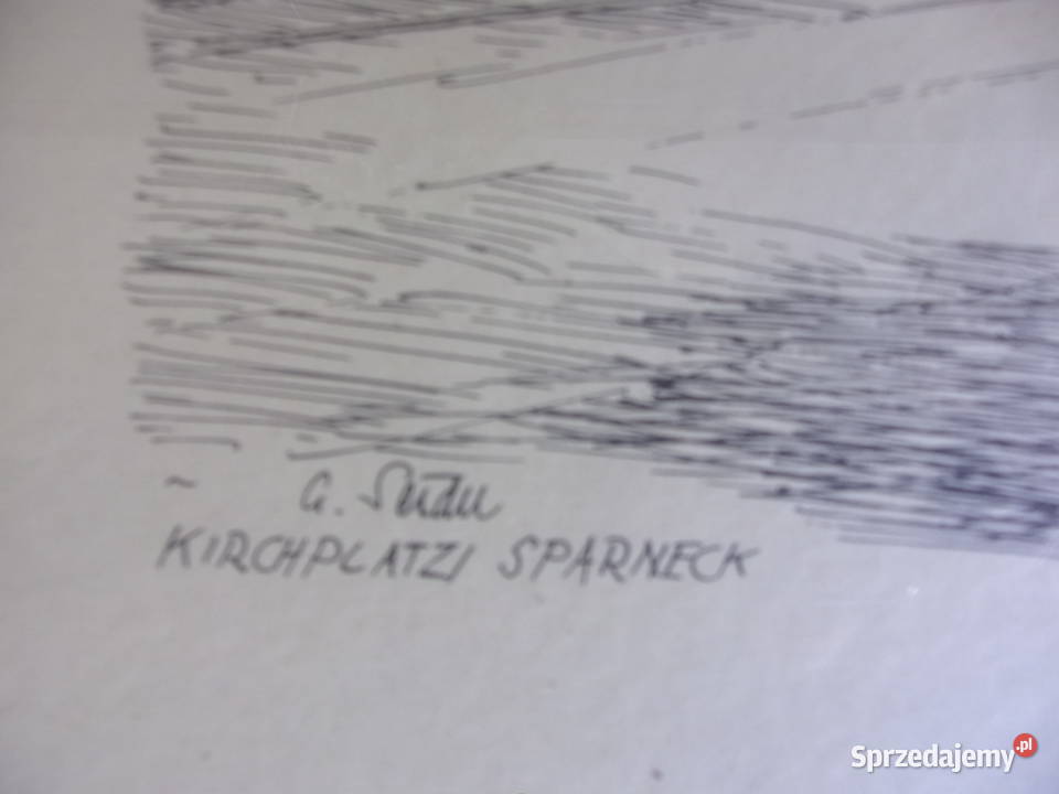 Ładna stylowa rycina wykonana piórkiem w Dekoracje i ozdoby Warszawa sprzedam