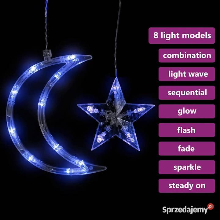 vidaXL Lampki świąteczne z gwiazdkami i