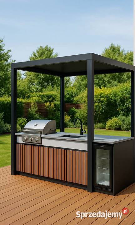 Nowoczesna kuchnia ogrodowa HPL wolnostojąca pomorskie