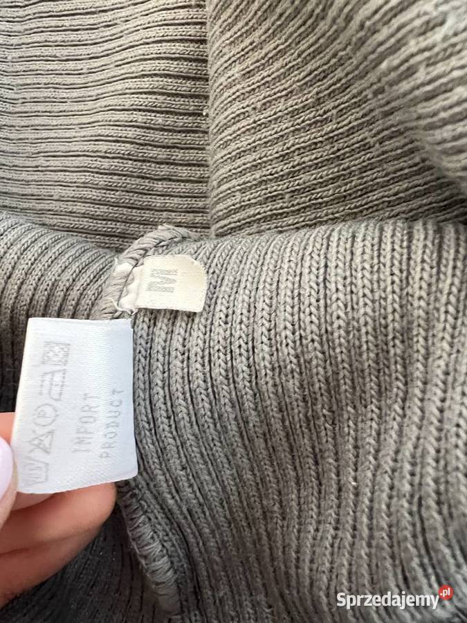 Sweter bluza z kapturem szara