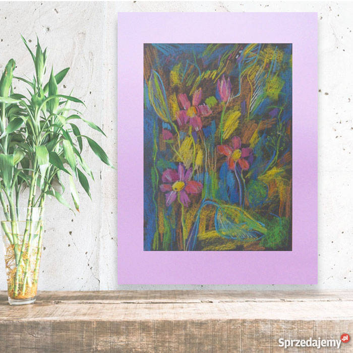 ładny rysunek do salonuobraz z łąkąłąka pastele Dom i Ogród śląskie Katowice