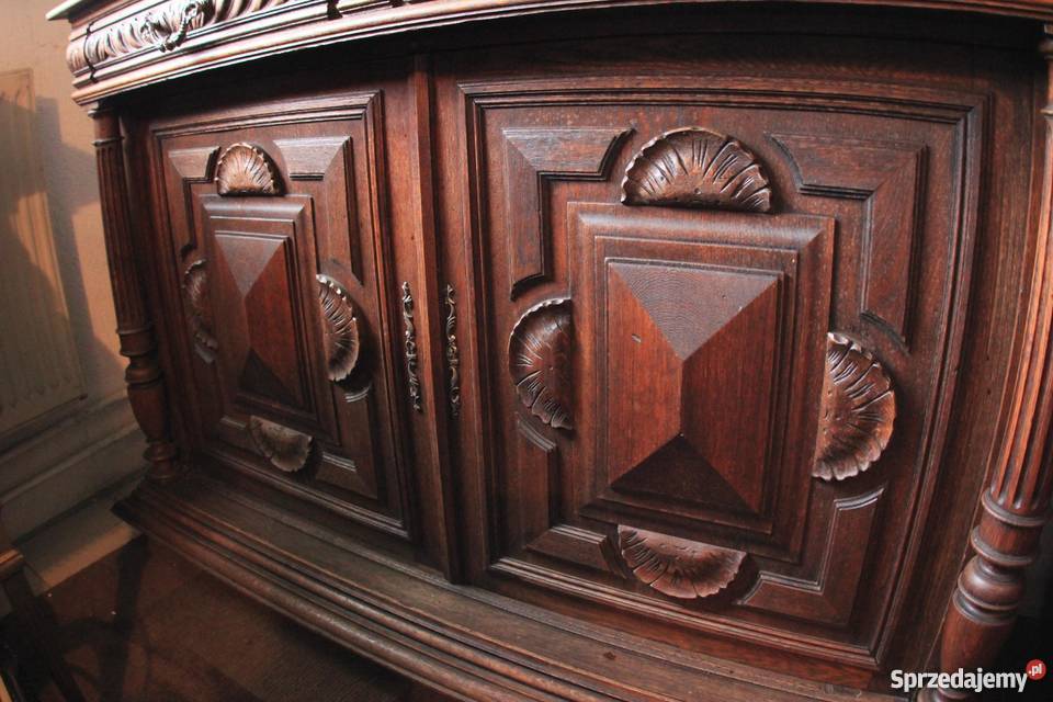 Stylowy kredens antyk piękne zdobienia Pszczyna