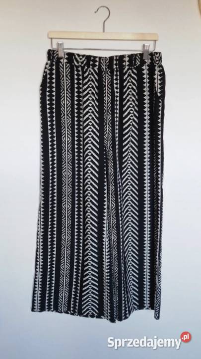 Spodnie szerokie luźne palazzo kuloty XL czarno Rozmiar 42(XL) Lublin