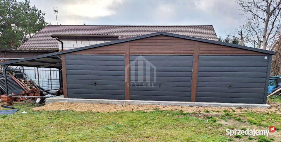 Garaż blaszany 9x4m wiata 3m 3x brama drzwi Białystok