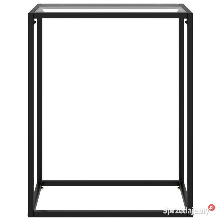 Stolik konsolowy przezroczysty 60x35x75 szkło