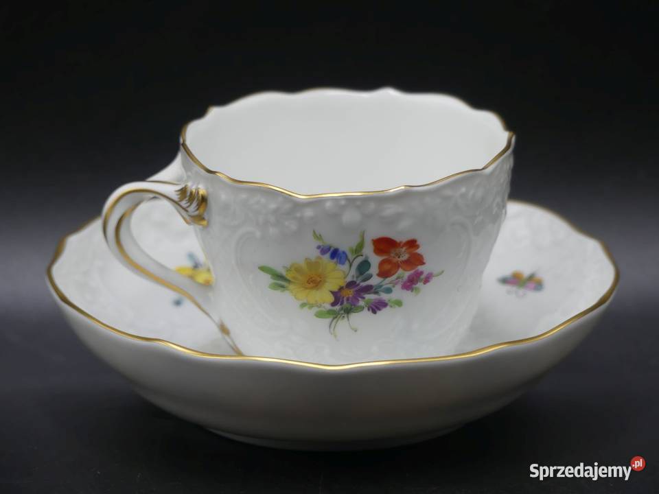 Kwiecista filiżanka do mokki espresso Miśnia Poznań