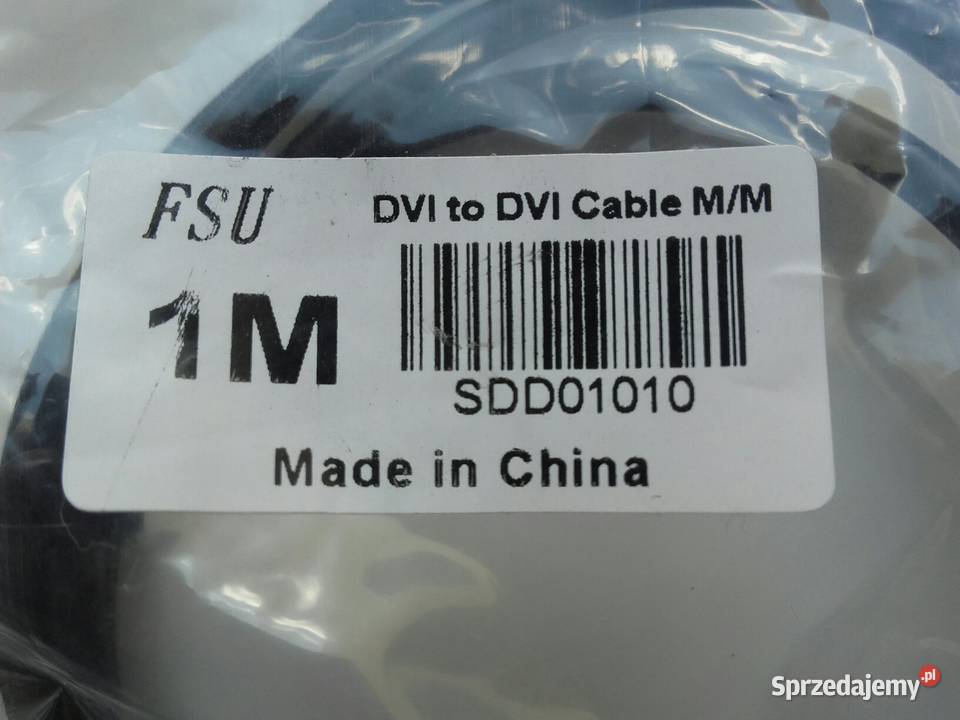 Kabel DVIDVI 1m kolor czarny NOWY w woreczku 241 sprzedam