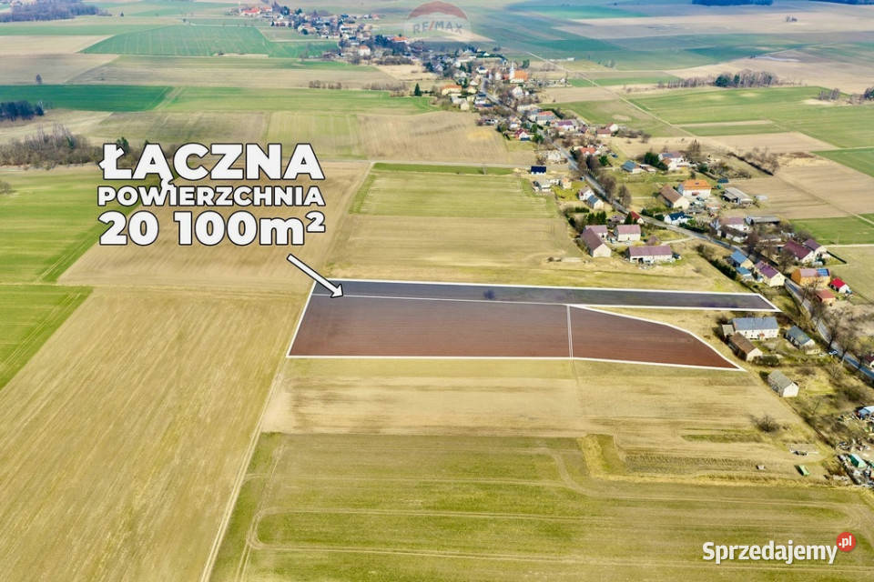 Trzy działki rolne 20100 m opcjonalnie dom 0m Stary Łom