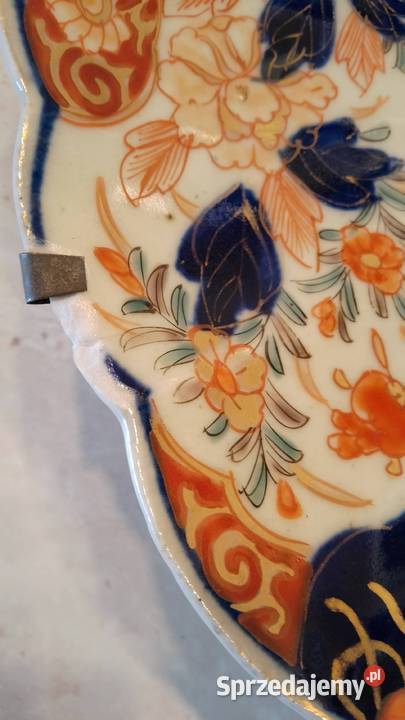 Talerz Patera japońska Imari XIXw Nakło nad Notecią