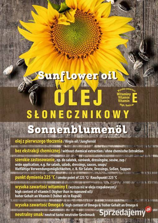 Olej słonecznikowy 09l 5 l pomorskie Lębork