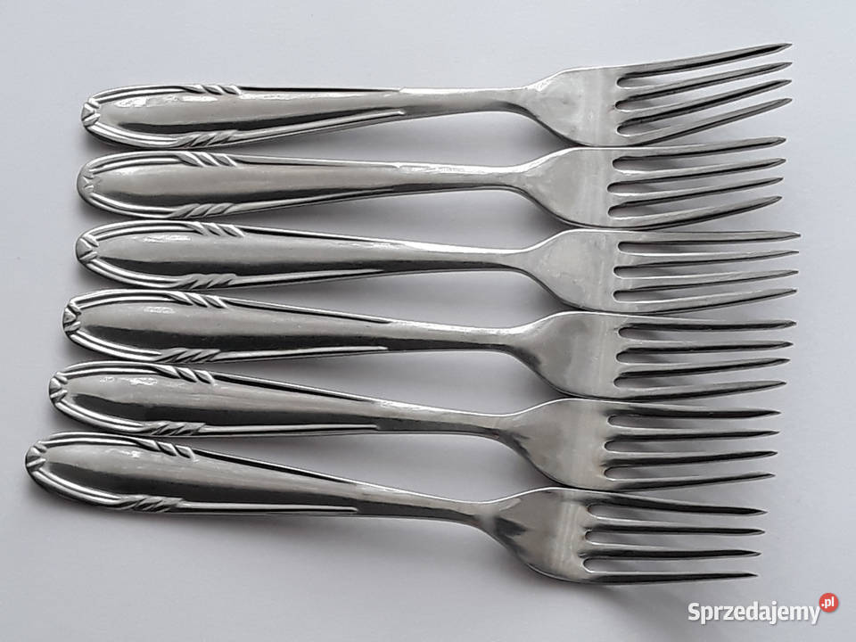 Czterozębne widelczyki KŁOS Gerlach sztućce PRL śląskie Dąbrowa Górnicza