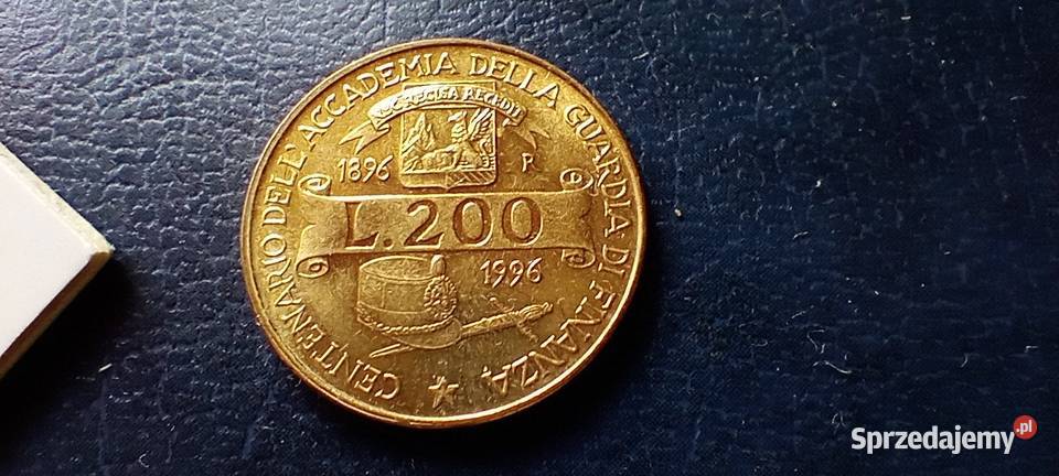 Stare monety 200 lir 1996 Włochy Numizmatyka Lesko
