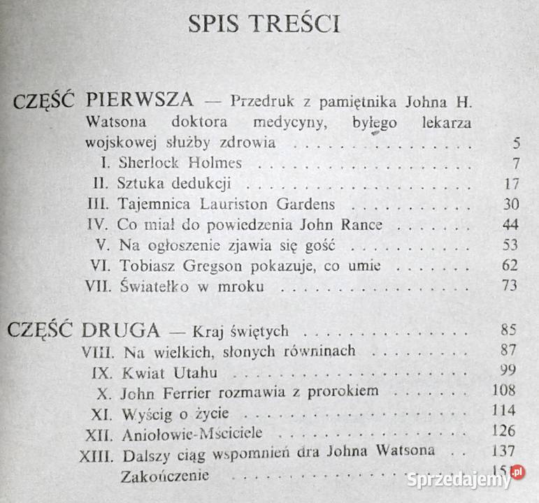Dolina Trwogi Artur Conan Doyle Rok wydania 1991 Chełm sprzedam