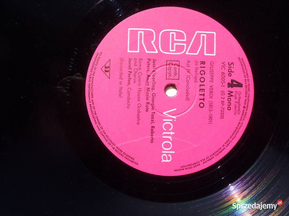 Klasyka LP VERDIRIGOLETTO 2 LP1965 Wołów sprzedam