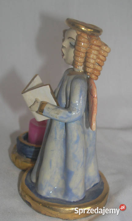 anioł vintage świecznik rękodziełoMDvin Porcelana i szkło Antyki, Sztuka, Kolekcje Bartków