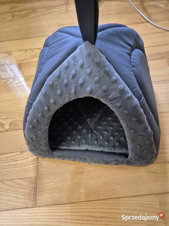 Domek budka legowisko pluszowe szare Dla kotów śląskie