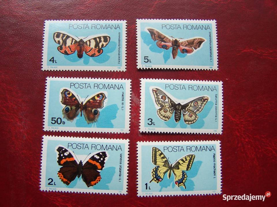 Rumunia 1985 MNH Mi 415964 Fauna Motyle ćmy Tychy sprzedam