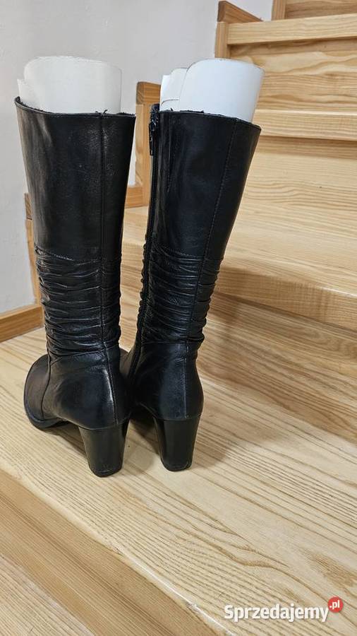 Czarne kozaki skóra naturalna r 37 Davos Gomma małopolskie Oświęcim