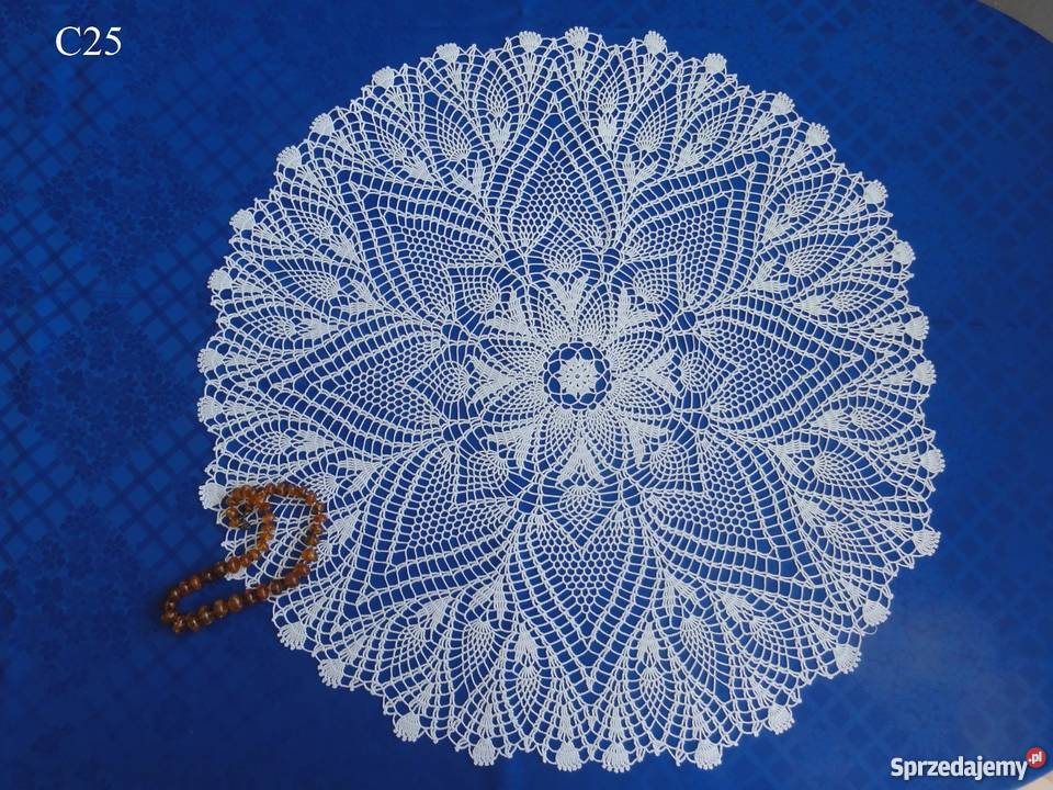 Serwetki bieżniki białe szydełkowe na szydełku